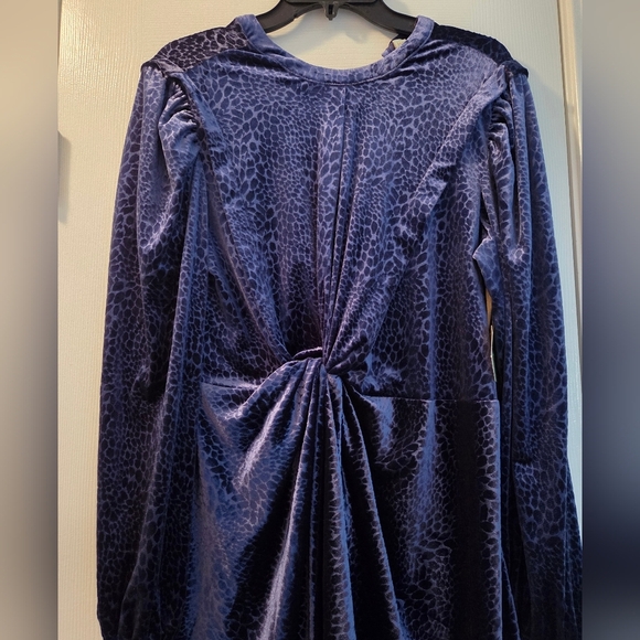 Elegant Blue Leopard Print Dress Size M NWT - Picture 2 of 7